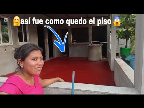 Vean  asi fue como quedó el piso del corredor de la casa 😱de jeremías y Elvia ellos muy felices 🙏