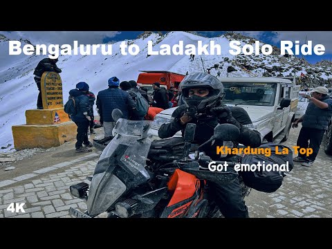 Got emotional at Khardung La Pass | Bengaluru to Ladakh Ride | KTM Adventure 390 | Dream Ladakh