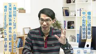 【掌聲響起】#賴昇楷 0318 - 櫃指先過萬重山，中小型股搶搶滾；《類比科》創新高+28%；《(天降甘霖)界霖、倉佑、宏致》都亮燈，看好《Morning Call》跟上；《南帝》的關鍵密碼 (圖)