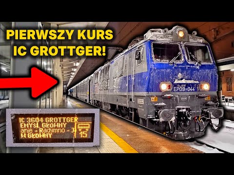 Pierwszy rozkładowy kurs pociągu IC GROTTGER z EP09-044 w nowym kolejowym rozkładzie jazdy 2022-2023
