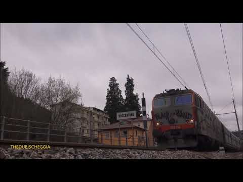 TIGRE E.652 CON TRAMOGGE PER CEMENTO IN TRANSITO VELOCE A ROCCAVIONE. (CN) MER. 17 - 3 - 2021.