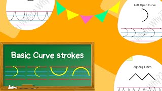 Practice your writing with Basic Curve Strokes | Writing practice for kids | What Where Why