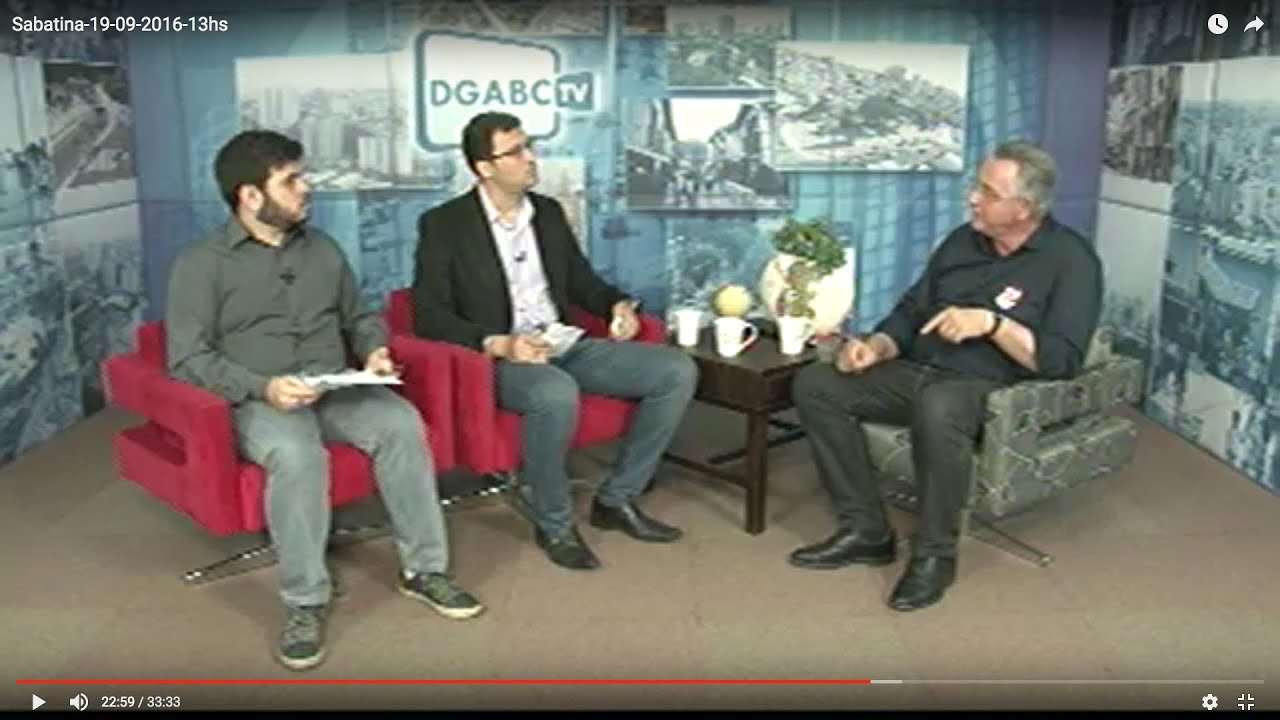 Confira agora a sabatina com Tarcisio Secoli de São Bernardo do Campo