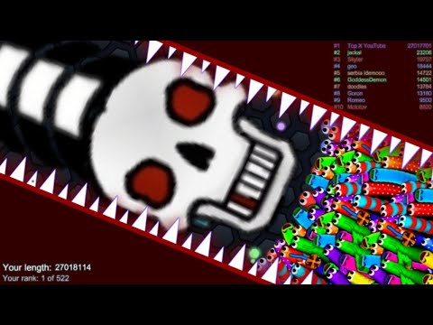 Slither.io A.I. Skeleton Skin Vs Giant Snake - Legend Skin Slitherio Best Gameplay - Slither.io Vip