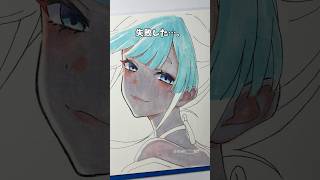 超かぐや姫！ヤチヨ描いてみた🌀コピックリベンジしなきゃ…#イラスト #イラストメイキング #oilpastel #shorts