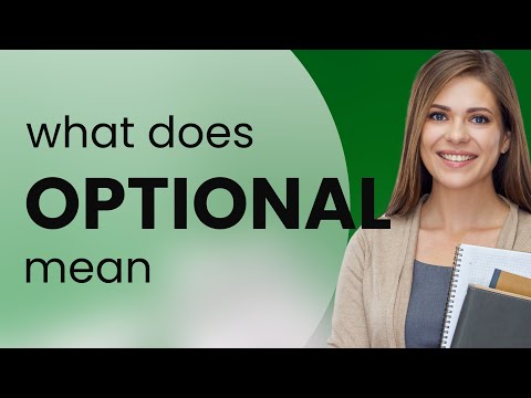 Optional — definition of OPTIONAL
