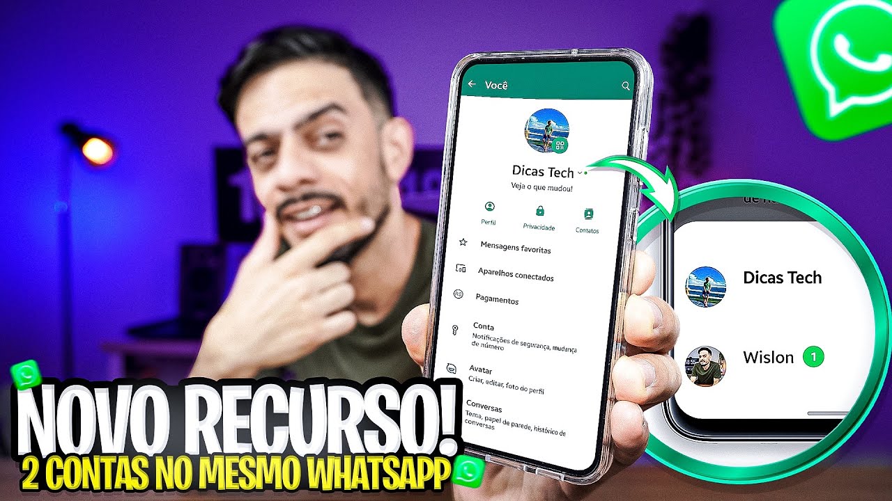 ✨WHATSAPP ATUALIZOU✨ AGORA pode USAR 2 CONTAS no mesmo APLICATIVO!