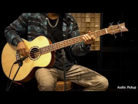 Ortega D7E-4 Deep Series 7 Spruce Top Mahogany Neck Medium Scale 4-String Acoustic-Electric Bass Guitar image 20