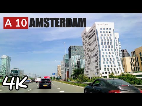 AMSTERDAM RING A10 HIGHWAY | 4K DRIVING | SUNNY DAY 30°CELCIUS | Full Ring A10