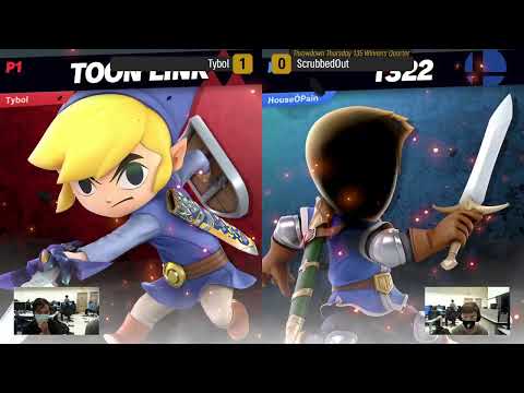 Throwdown Thursday 135 -Winners Quarters -Tybol(Toon Link) vs ScrubbedOut(Mii Sword Fighter)1st Half