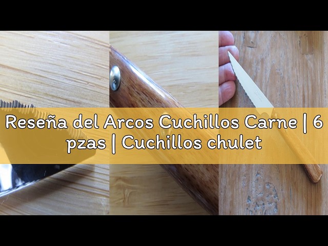 Vídeo relacionado con Arcos Cuchillos de Mesa, Juego de Cuchillos Chuleteros 4 piezas, Acero Inoxidable Nitrum de 110 mm, Mango Nylon Color Negro
