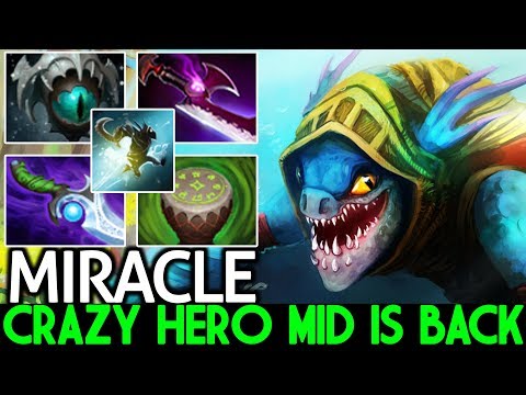 MIRACLE [Slark] Crazy Hero Mid is Back Gank Machine 7.23 Dota 2