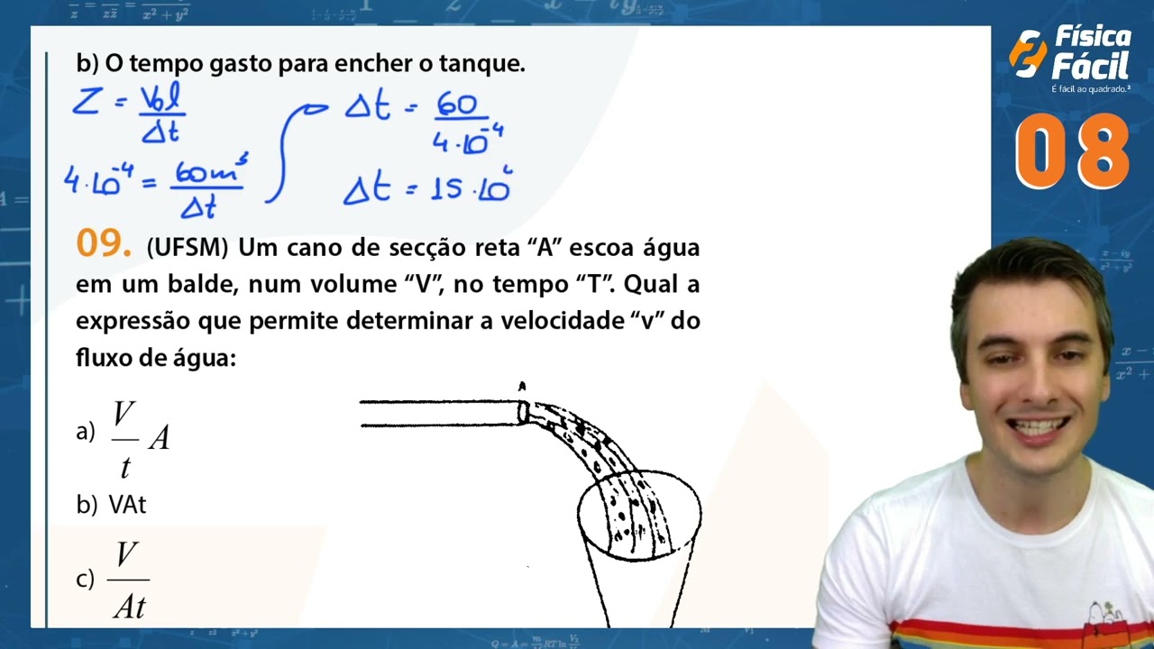 Hidrodinâmica - exercícios  vazão, continuidade e bernoulli 1080p