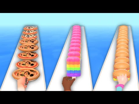 I WANT PIZZA vs POPSICLE STACK vs BURGER RACE Triple Game