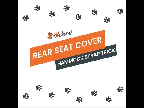 Hammock Strap Trick for your Rear Seat Cover.