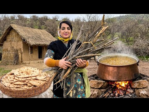 Village Life in Iran / A Simple Day of Nomadic Life and Fire Cooking