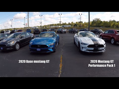 2020 Mustang GT Performance Pack 1 vs Base 5.0 GT vs Premium EcoBoost Side  By Side Comparison