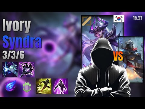 Ivory Mid Syndra vs Viktor lol KR solo rank Full Game 15.21 | Ivory 신드라 vs 빅토르