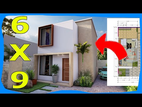 Planta de casa pequena de 6x9 metros 3 quartos e dois andares