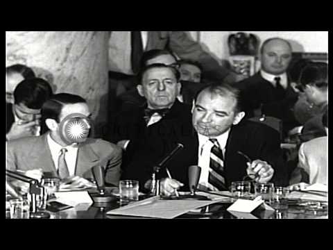 The Army-McCarthy hearings held by the United State's Senate's Subcommittee on In...HD Stock Footage