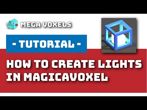 How to Create Lights in MagicaVoxel Using Emission - Voxel Art Tutorial