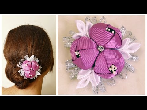 DIY ribbon flower I Kanzashi flower tutorial