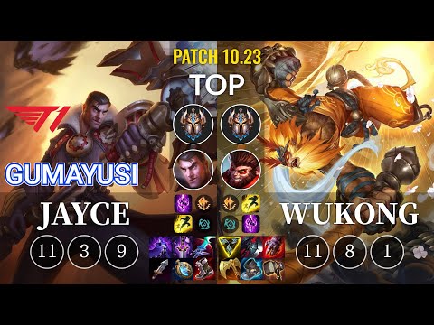 T1 Gumayusi Jayce vs Wukong Top - KR Patch 10.23