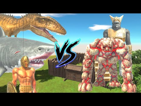 MEGALODON + CARCHARODONTOSAURUS + ACHILLES CHALLENGE PRIMATES + INFERNALS - ARBS