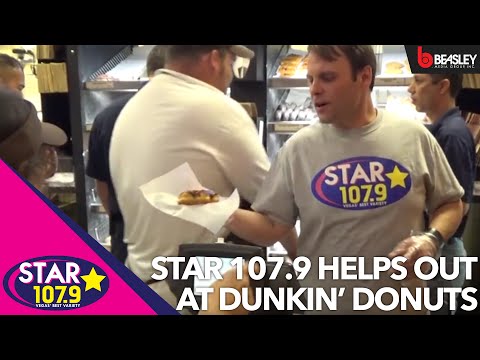 Star 107.9 helps out at Dunkin' Donuts