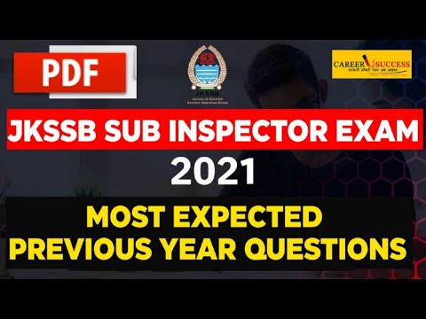 JKSSB | Sub Inspector 2021 | Previous Paper | Discussion | Most Demanded @Career Success