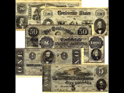 Confederate States of America - T-37 $5 & T-14 $50 1861 added - BCW Currency Portfolio