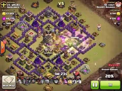 [WAR] [GoHoVa] chuy  vs Grievance [TH9 vs TH9]
