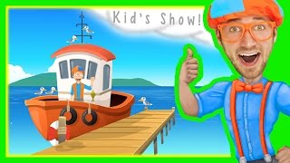 Boats for Kids | Blippi Nursery Rhyme - The Boat Song