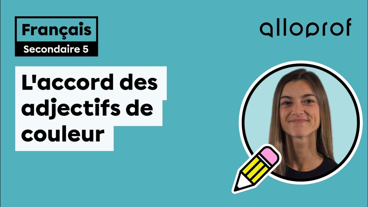 Les adjectifs de couleur