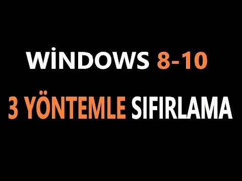 Windows 8-10 Sıfırlama Video