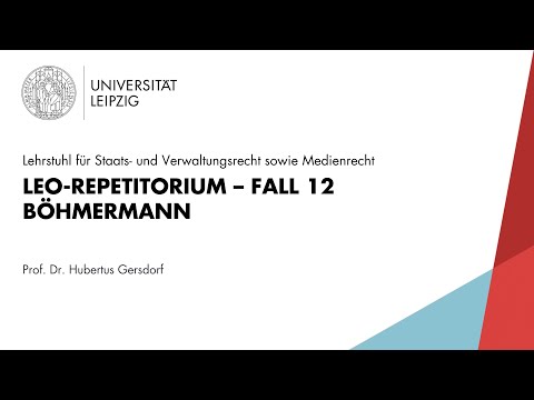 LEO Repetitorium Staatsrecht [Fall 12] – Böhmermann
