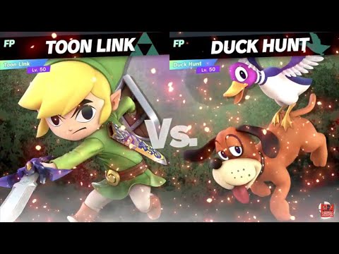 Super Smash Bros Ultimate Amiibo Fights  – Toon Link vs the World #59 Toon Link vs Duck Hunt