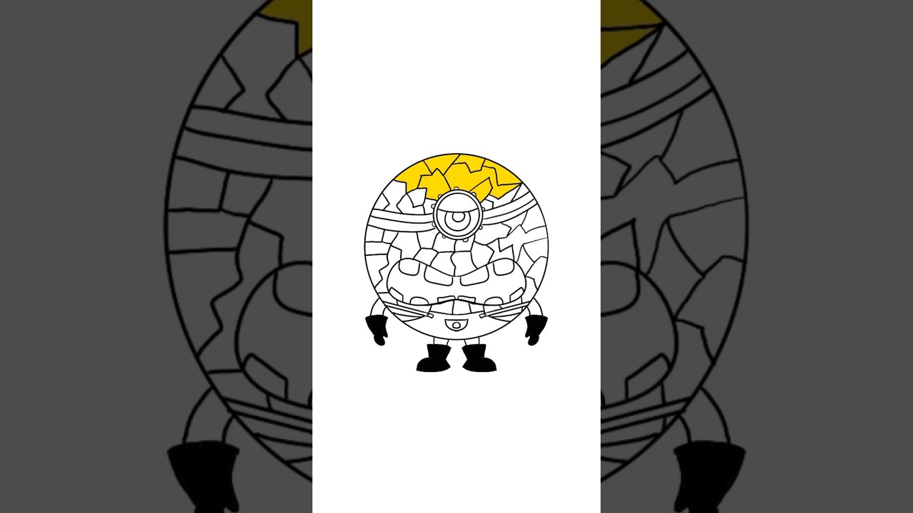 Mega minion Jerry drawing from despicable me 4 #minion #drawingshorts #despicableme