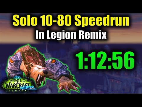 Solo Legion Remix 10-80 Speedrun in 1:12:56