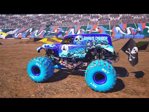 Monster Jam Showdown Grave Digger freestyle PS5 gameplay