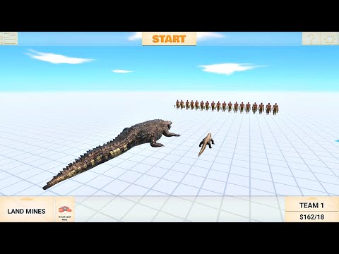 New Units Purussaurus and Komodo Dragon vs Adventurers! Animal Revolt Battle Simulator
