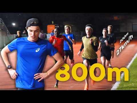 L'entraînement le plus EXIGEANT de ma préparation pour le 800m - 4*1200m + 2*200m à 27 km/h !