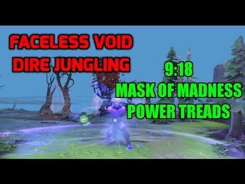 Dota 2 Howto Jungle 6.88 - Faceless Void 9 mins Mask of Madness Treads - Dire Guide