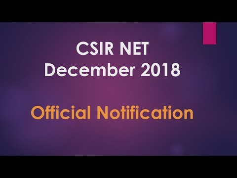 download lagu mp3 mp4 Csir Net Notification December 2018, download lagu Csir Net Notification December 2018 gratis, unduh video klip Csir Net Notification December 2018