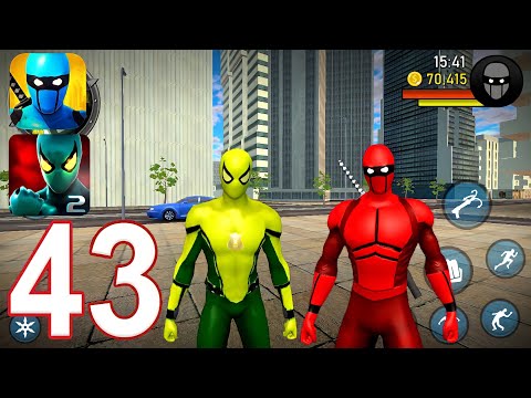 Blue Ninja, Superhero Vs Power Spider 2 - Gameplay Walkthrough Part 43 - New Skins (iOS, Android)