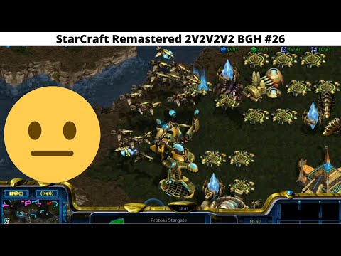 StarCraft Remastered 2V2V2V2 BGH #26 FPP - Mass Scout carnage :/