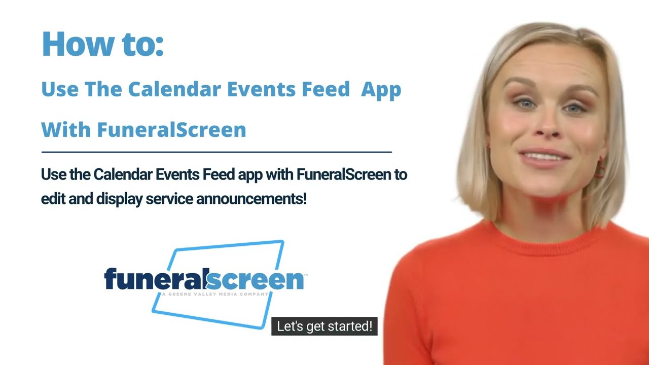 How To Use The Calendar Events Feed App