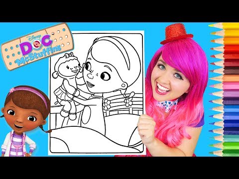 Coloring Doc McStuffins & Lambie Coloring Book Page Prismacolor Colored Pencil | KiMMi THE CLOWN Video