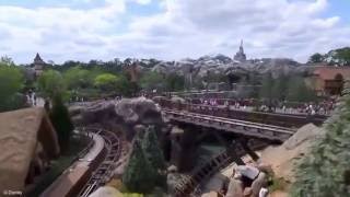 Hannah with Daddy and Mommy on 7 Dwarfs Mine Train (January 28, 2016) (Magic Kingdom)