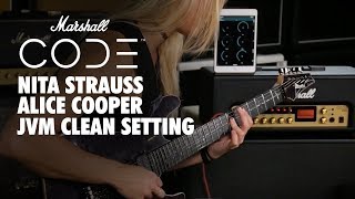 Video thumbnail for Marshall CODE | Artist Playthrough | Nita Strauss (Alice Cooper) | JVM Clean Setting by Marshall Amplification